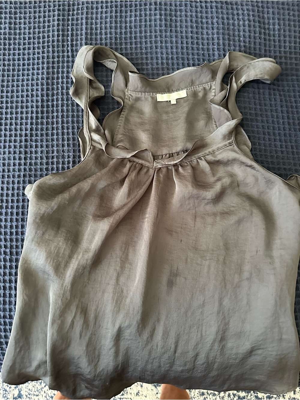 Lightweight gray  Ruffle Tank Top - Women